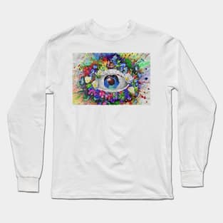 Floral Explosion Eye Long Sleeve T-Shirt